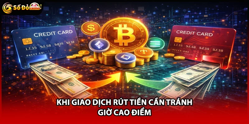 Khi giao dịch rút tiền cần tránh giờ cao điểm
